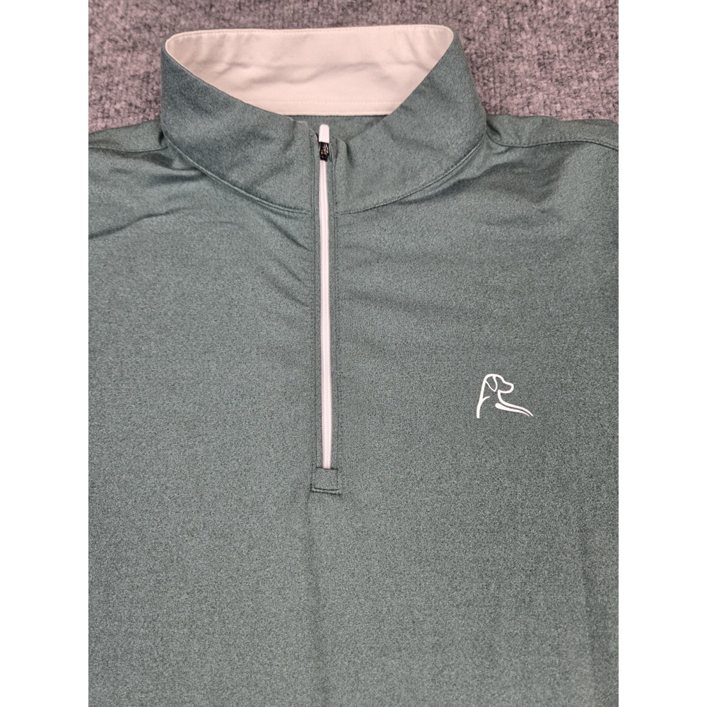 Rhoback Women's Large Green Performance 1/4 Zip Pullover Stretch Thumbhole